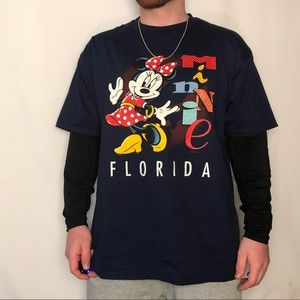 Vintage Minnie Mickey Unlimited T Shirt navy blue
